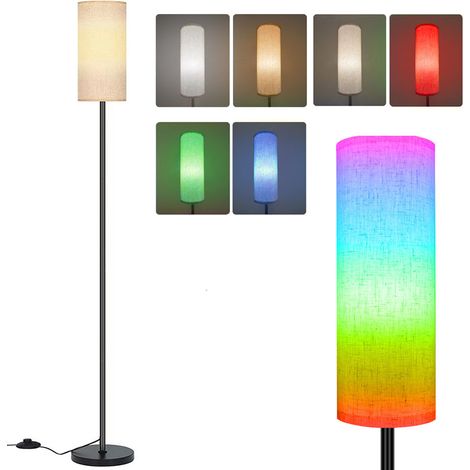 E27 LED bulb floor lamp for living room, dimmable lamp with RGB color temperatures, with switch for bedroom, office (1/5)