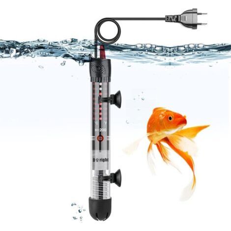 Aquarium heater 50 W, immersibile in vetro con temperatura regolabile, Aquarium heater con ventosa, termometro integrato e regolatore di temperatura esterno per acquari con capacità 20–60 l. (1/4)