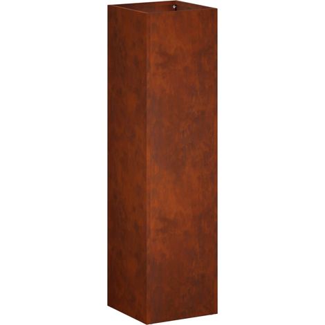 Garden Planter Rusty 20 x 20 x 75 cm Weathering Steel vidaXL (1/5)