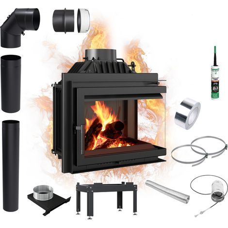 Gusseisen Kamineinsatz KRATKI SIMPLE P BS 8 kW Ø150 Montagesatz (1/5)