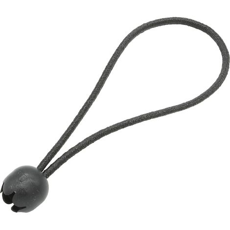 Lot de 50 tendeurs sandows élastiques avec boule - 20 cm - Noir - Linxor (1/3)