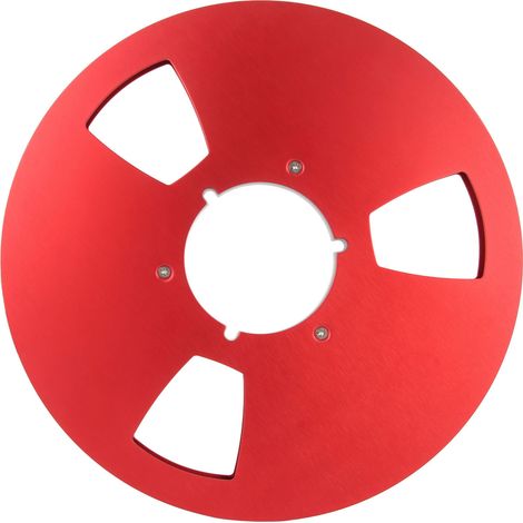 10-Zoll-Magnetbandspule (1/4 Zoll), 3 Windschutzlöcher, für Aufnahmen, rote Farbe