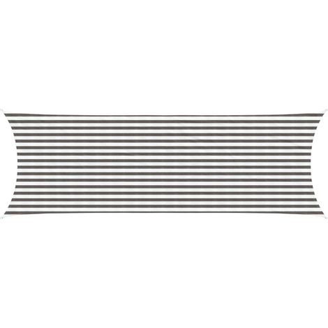 Sunshade Sail Light Grey and White 2 x 6 m HDPE vidaXL