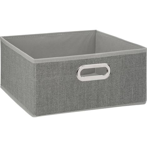 Boite DE Rangement 31X15X31 CM (Gris Clair Chine), en Non tissé et Plastique PP (1/5)