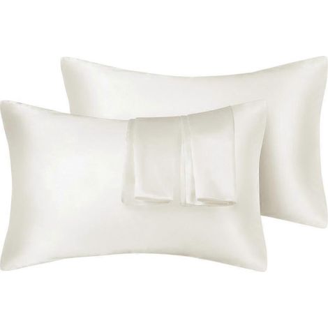 Taie d’oreiller en satin pour cheveux et peau Set De 2 Taies d’Oreiller En Soie Satin Taie,g (1/5)