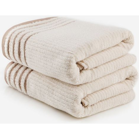 Lot 2 draps de bain microcoton 75x150 cm Mayra Telo (1/4)