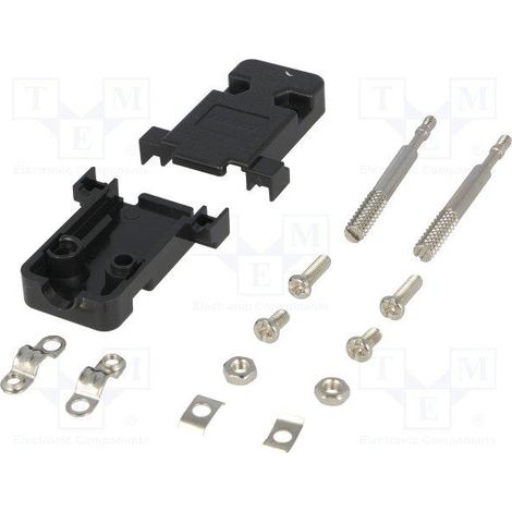 Boîtier Sub-d9pin Connecteur Vis longues Noir Dsc-309-b