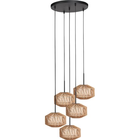 Mexlite - lampada a sospensione - HaloSwap - naturale nero -