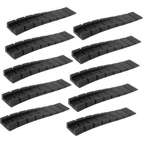 de nivellement de meubles en ABS noir avec surface rainur e (1/5)