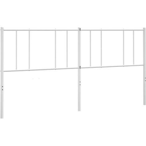 Maison Exclusive - Cabecero de repuesto de metal blanco 180 cm (1/5)