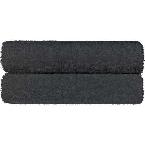 Set Asciugamani Bagno 100% Cotone Super Assorbenti Telo Doccia Spugna Professionali Salvietta Lavetta Viso Asciugamano Salviette Teli Asciugamano Ospite Qualità Hotel Lavette 2 Asciugamani - GrigioScu