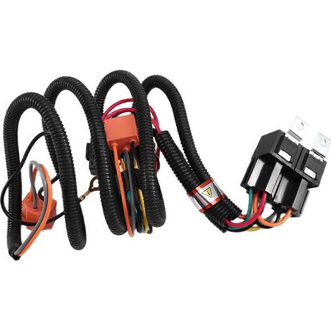 Kit de câblage avec relais pour phares LED H4 12V (feux de route et feux de croisement) - Accessoires auto (1/5)