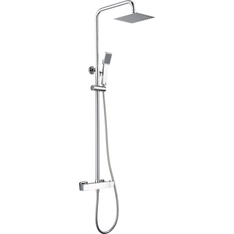 Ensemble de douche avec thermostatique  Modèle ART  Couleur Gris  Finition Chrome [ IMEX® ] (1/2)