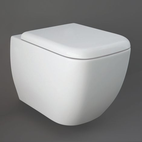 RAK Metropolitan Wall Hung Toilet Pan - Soft Close Seat (1/3)