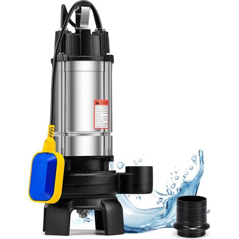 Pompe Submersible à Eaux Usées 750w, Débit 10m³/H, Tête Max 10m, Sortie 40mm, Avec Lame De Coupe (1/5)