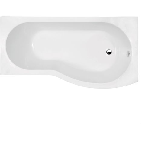 1700 B shaped shower bath R/H