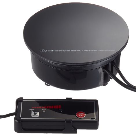 Lacor - 69139 - Piastra Elettrica a Induzione per Scaldavivande (700W, Ø18 cm) con Regolatore di Temperatura, Ideale per Buffet, Eventi o Catering, Uso Professionale, Colore Nero
