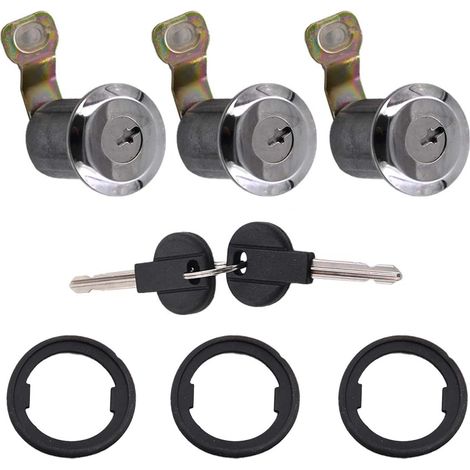 Lot de 3 Cylindre de serrure de porte avec 2 clés Barillet de serrure de porte avec clés Compatible avec Berlingo Xsara Partner Picasso 252522 9170.G3 9170.CW (1/5)