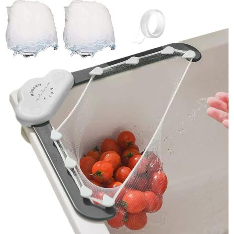 Filtre à trois compartiments avec 50 sacs pour panier d'évier de cuisine (1/5)
