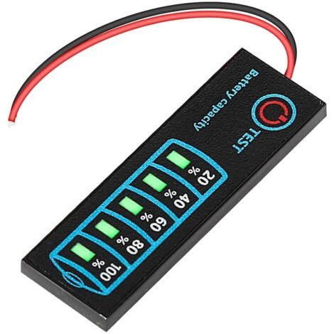 BUNTHAUS Batteriemonitor DC5-12V 24V 30V Batteriekapazität Spannungsmonitor Batterieleistungsanzeigefeld für Lithium-Batterie, Blei-Säure-Batterie (1/5)