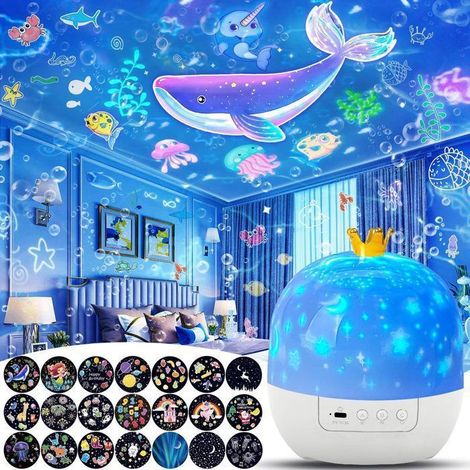 Veilleuse LED Projecteur Ciel Etoile pour Enfants - 21 Films, 20 chansons, 3 Couleurs de Lumière - Idéal pour Cadeaux