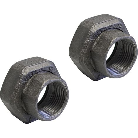 Sanicomfort Pumpenverschraubungssatz 48,3 mm (1 1/2 Zoll) IG x 33,7 mm (1 Zoll) AG mit Sattel