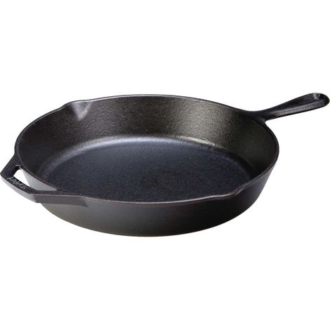 Lodge poêle en fonte noir 30 cm avec poignée (1/4)