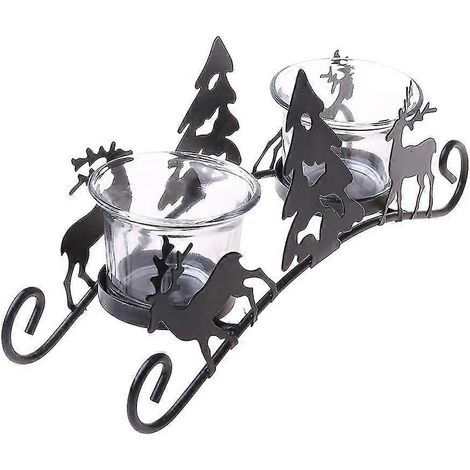 Bougies de Noël en métal, décorations de Noël à faire soi-même, bougeoirs en métal. (1/5)