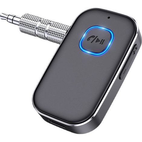 Bluetooth 5.3 Auto-Empfänger, 3,5-mm-AUX-Klinkenadapter mit drahtloser Rauschunterdrückung für Auto-/Heimstereoanlagen, kabelgebundene Kopfhörer, Lautsprecher und Freisprecheinrichtung