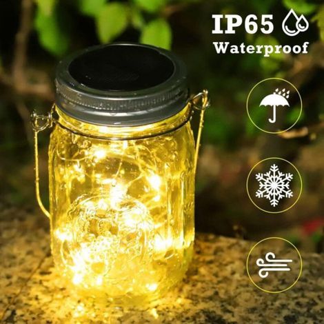 Lanterne Solaire - 30 Led - Capteur Crépusculaire Auto On Off - Ip65 - Pour Jardin Extérieur - Lot De 3 (1/4)