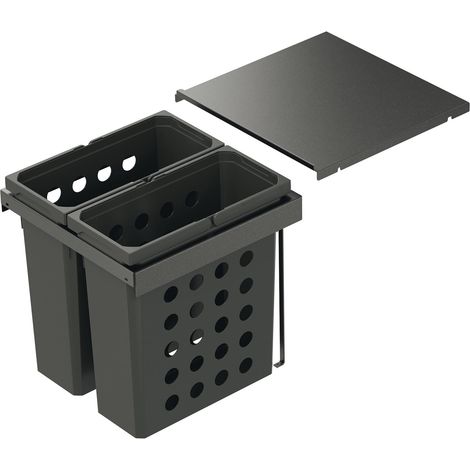 Vauth-Sagel VS WASH Flex Pro Einbau Wäschesammler KB 400mm lava - 1x28 L Wäscheauszug