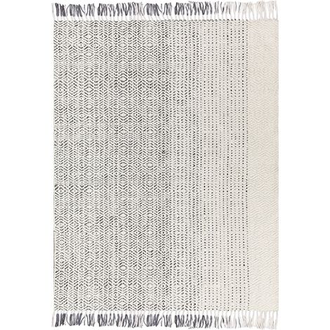 Rug OMERLI White 140 x 200 cm Wool