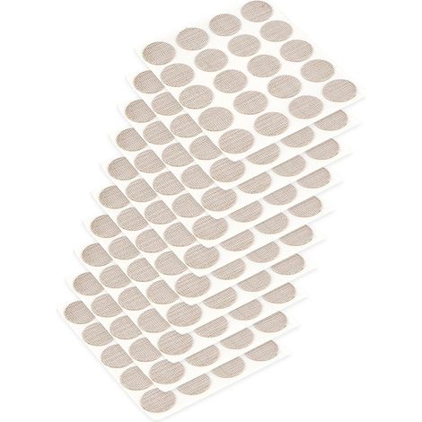 Emuca 4026428 Tappo coprivite adesivo, Ø13mm, Effeto tessutto beige, Confezione di 200 pezzi (1/5)