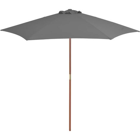 Sonnenschirm mit Holz-Mast 270 cm Anthrazit
