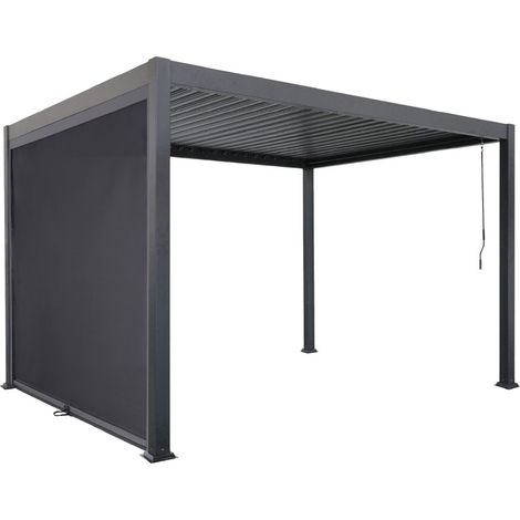 Store pour pergola bioclimatique 3m - Gris foncé - Tero