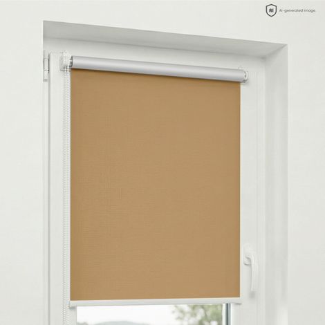 Estika - Store enrouleur occultant sans perçage - 70 x 150 cm - Beige - Isolation thermique et protection solaire pour fentres intérieures - Fixation Klemmfix (1/5)