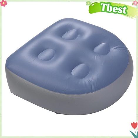 Tbest Coussin gonflable de spa Coussin gonflable pour Spa, tapis de bain à remous, oreiller de dossier parapharmacie pluie Bleue (1/5)