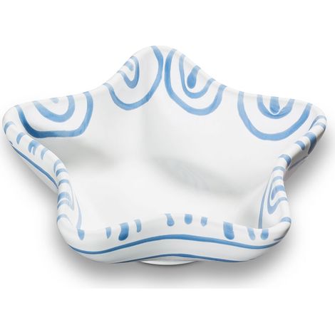Gmundner Keramik Blaugeflammt, Sternschale (L: 14cm)