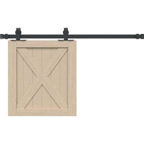Schiebetürbeschlag Set für Schranktüren 91 cm Karbonstahl