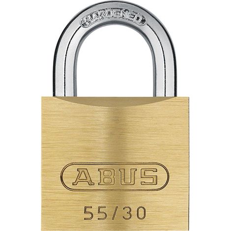 Abus 55/30mm Brass Padlock with Durable Construction and Secure Locking Mechanism