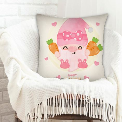 Housse de coussin 45x45 cm en polyester à fermeture éclair invisible pour mari femme (1/5)