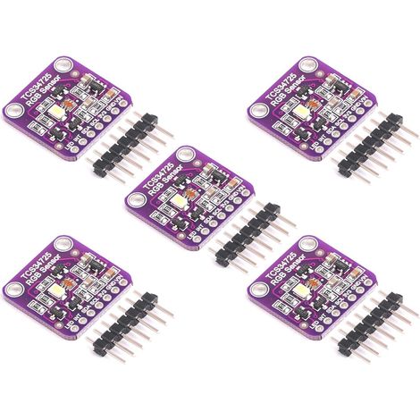 5pcs Capteur De Couleur TCS34725, Module RGB, Détection Lumière Blanche, Pour Développement Électronique