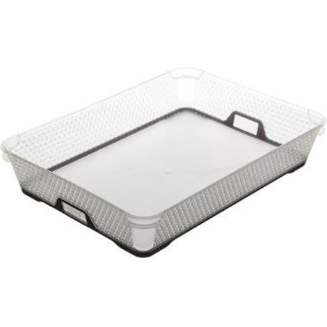 Bac de Rangement en Plastique "Duo" 6,7L Taupe (1/2)