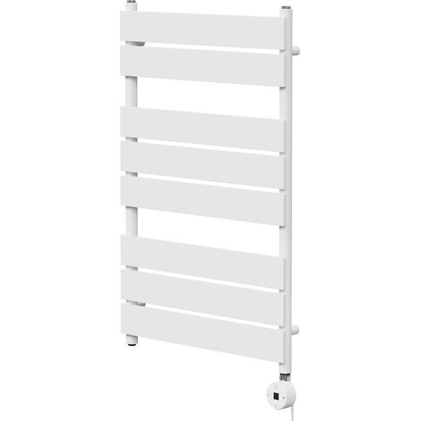 Amaldi White 800mm x 500mm Straight Digital Thermostatic Electric Heated Towel Rail (1/5)