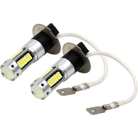 H3 4014 30SMD P13W 9006 Autoscheinwerfer, Tagfahrlicht, Nebelscheinwerfer, staubdichte weiße LED-Lampe, 1 Paar - AquaForge