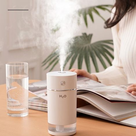 Humidificateur d'arômes ultrasonique Caixia Cup 2-en-1, grand format, pour bureau, maison, petit format, USB, silencieux, atomisation, huile essentielle, blanc (1/5)
