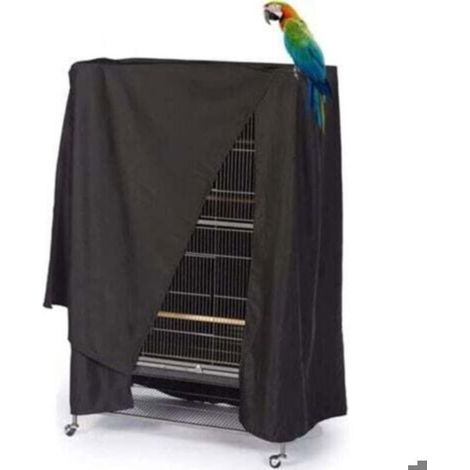 Housse de cage à oiseaux imperméable et anti-UV carrée à roulettes pour oiseaux et perroquets (104 x 69x 122 cm)