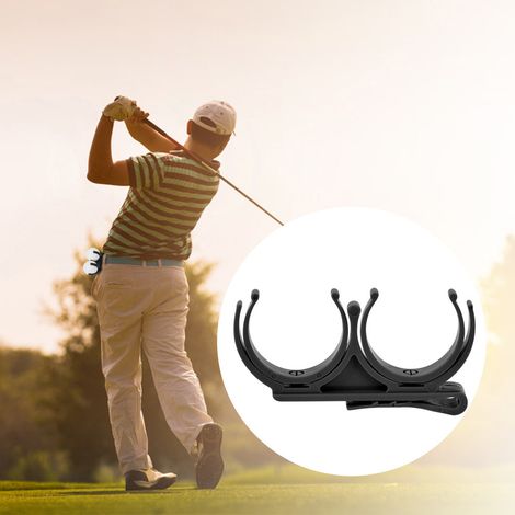 Porte-balles de golf professionnel, clip de fixation, accessoire de golf (noir) (1/5)