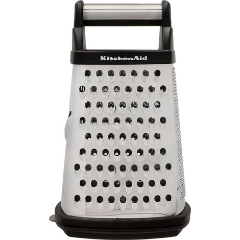 KitchenAid Rallador de 4 Caras Metálico con Contenedor, 473 ml