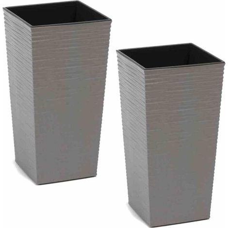 Pflanzgefäß Nizza 2er-Set 25 cm grau (1/4)